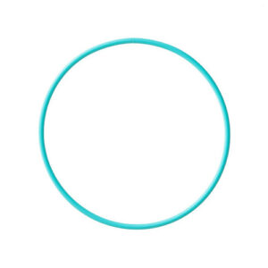 hula hoop isolation turquoise