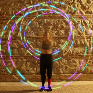 Flower poi lumineuse kosmos juggling