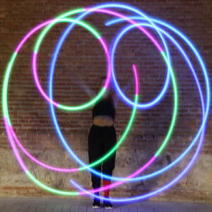 Flower poi lumineuse kosmos juggling